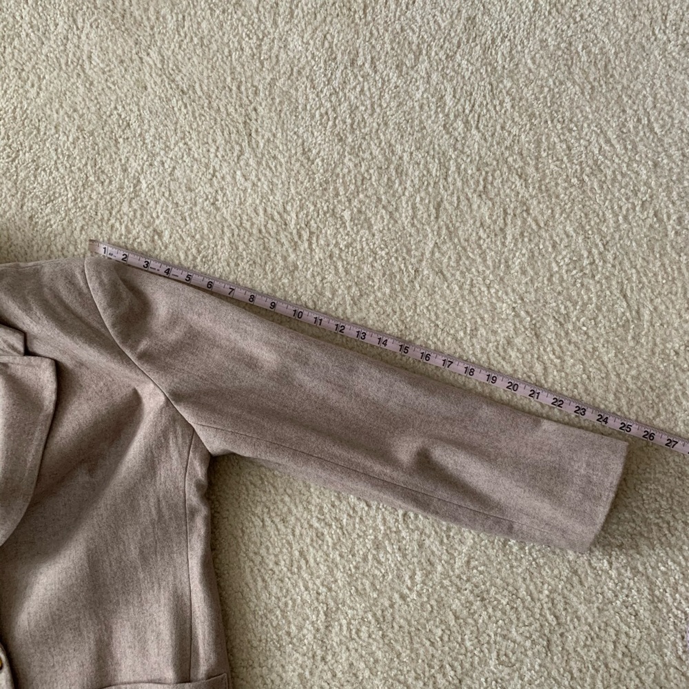 Vintage J.Crew Wool One Button Blazer Oatmeal 10 - Picture 5 of 6